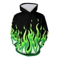 thumbnail image 5 of Uootdi Long Sleeve Hoodies for Women Drawstring Casual Hoodies Flame 3D Printed Graphic Pullover Tops with Pockets Gift, 5 of 9