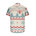 thumbnail image 4 of Penkiiy Mens Button Down Short Sleeve Shirt Shirt Collar Abstract Printed Shirts Casual Beach Tops Beige, 4 of 5