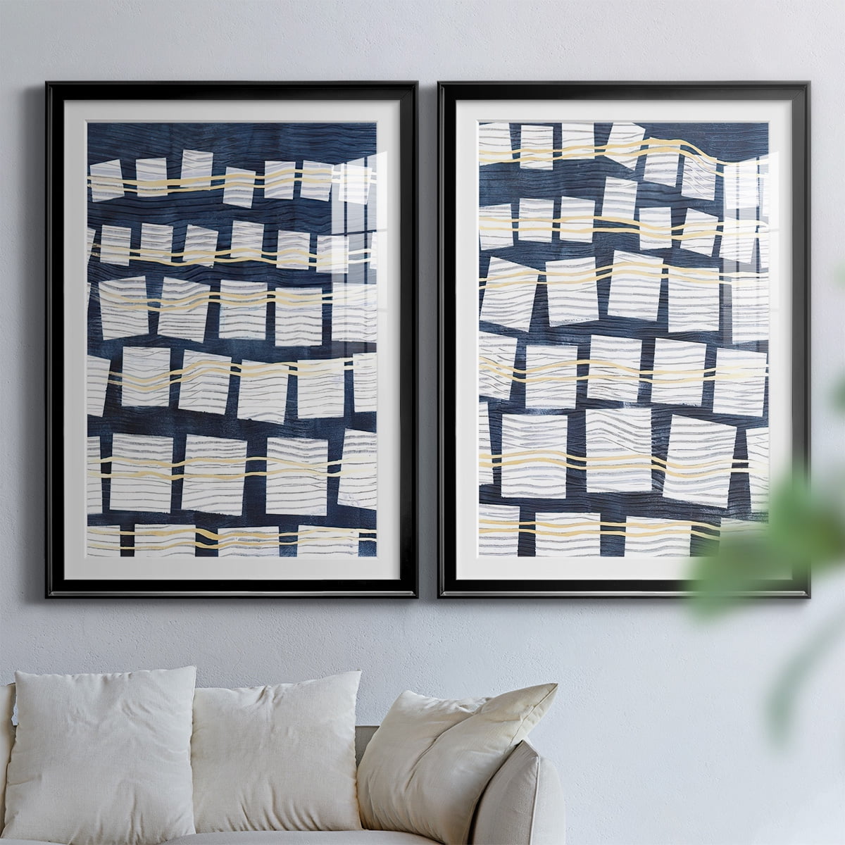 Wexford Home Networks III Premium Framed Print, 18.5" x 24.5" - Ready to Hang, Black (Set of 2)
