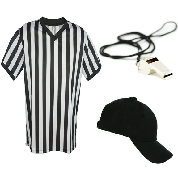 Mens Referee Shirts | V-Neck Style | Perfect Ref Shirt for Officials, Bars, More