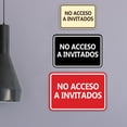 thumbnail image 6 of Signs ByLITA Classic Framed No Acceso A Invitados vector Durable ABS Plastic | Laser Engraved | Easy Installation | Elegant Design Sign (Brushed Gold) - Large, 6 of 8