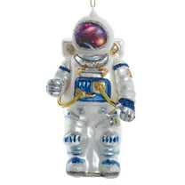 Kurt Adler Glass Ornament for Christmas Tree, Astronaut, 5.5"