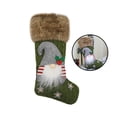 thumbnail image 2 of HUUXIW Christmas Stocking Knitted Socks Santa Claus Candy Bag Xmas Tree Ornament Home Decoration, Green 1pc, 2 of 8