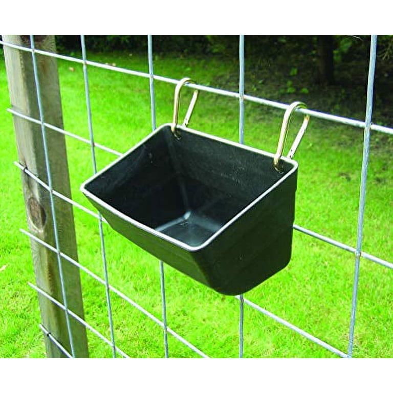 Little Giant Portable Feeder With Divider - 16 Quart Livestock Trough, Heavy Duty, Mountable, Made In USA