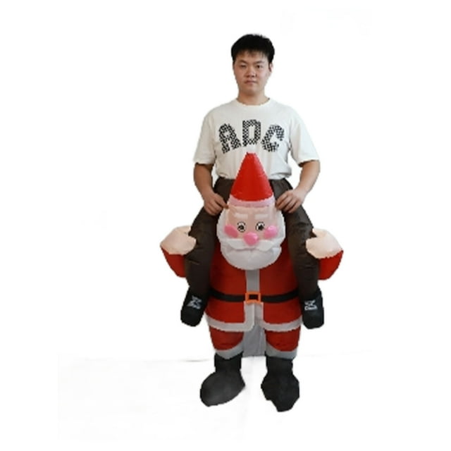 Santa Costume, Party Fancy Dress Funny Father Christmas Riding Inflatable Show Party Cosplay Role Playing Props