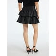 thumbnail image 3 of Scoop Women's and Women's Plus Tiered Ruffle Mini Skirt, Sizes XS-4X, 3 of 6