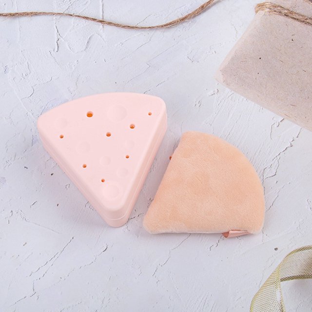 Soporte De Esponja De Maquillaje Estuche de maquillaje de silicona con esponja Triángulo portátil para herramientas cosméticas Rosa Ndcxsfigh Cuidado Belleza
