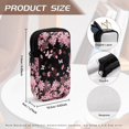 thumbnail image 6 of SEANATIVE Double Glasses Case with Zipper, Soft Eyeglass Cases Sunglasses Pouch Travel Eyeglasses Case Organizer Portable Reading Glasses Pouch Bag for Women, Cherry Blossom Pattern Pink Black, 6 of 7