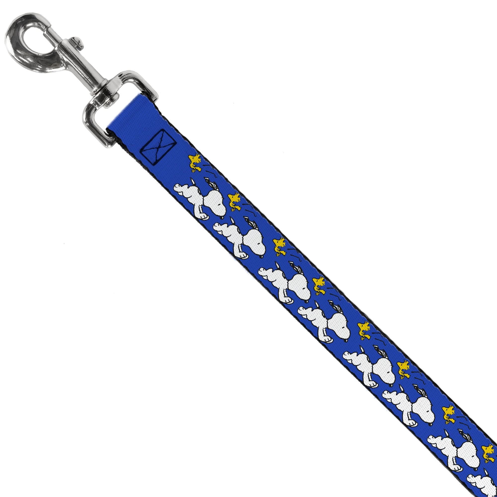 Peanuts Worldwide LLC Pet Leash, Dog Leash, Peanuts Snoopy Running and Woodstock Pose Blue, 6 Feet Long 1.0 Inch Wide