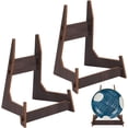 thumbnail image 1 of WEBEEDY 2 Pcs Solid Wood Plate Stands for Display, 8 Inch Plate Display Holder Decorative Plates Easel Stand for Books Platter Photo Frame Album Postcard Artworks, Office Home Desktop Decor, 1 of 5
