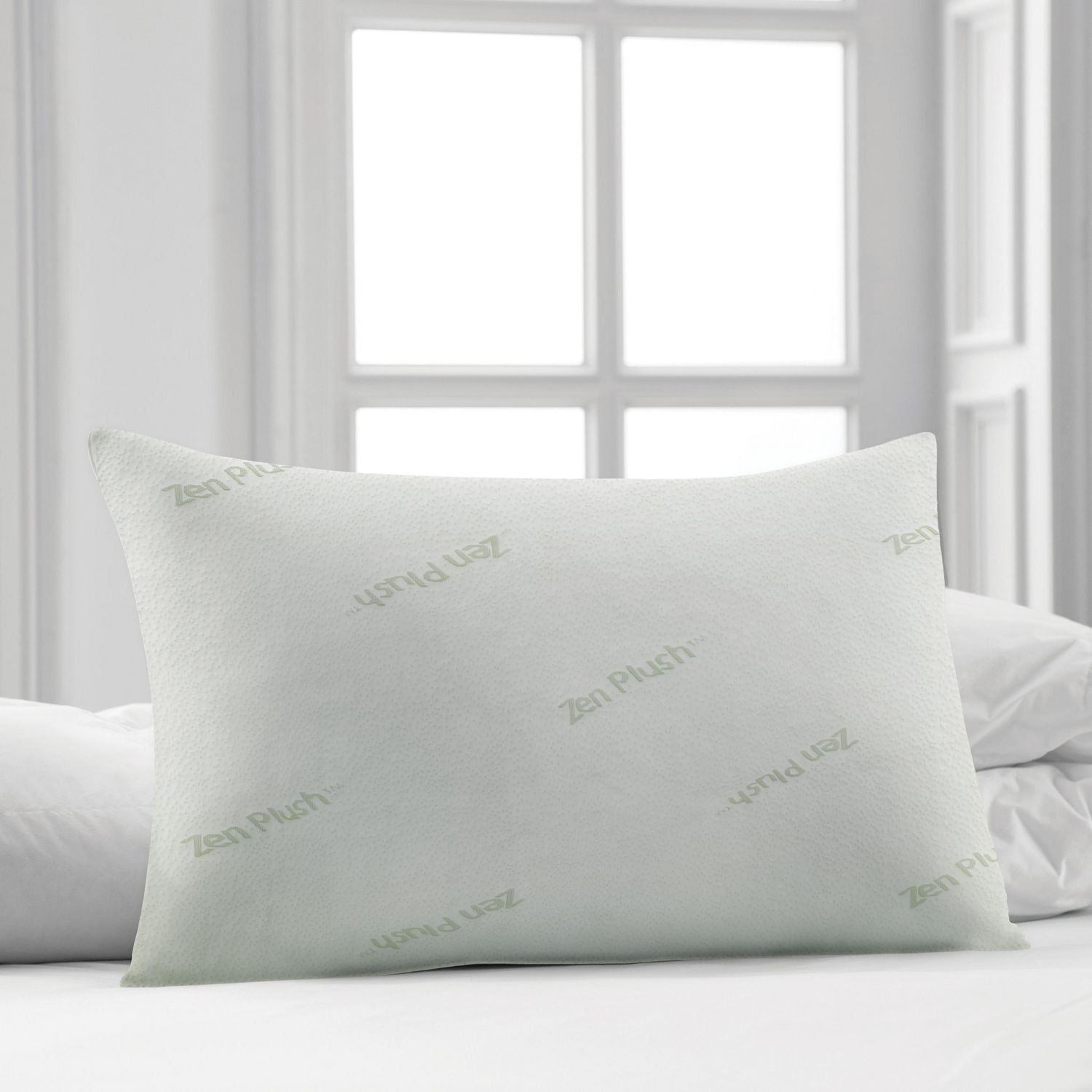 Oreiller en tricot imprégné de bambou Serta Zen Plush Hypoallergénique peluche zen