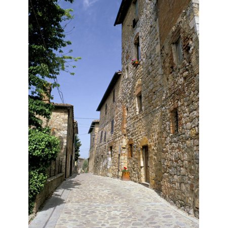 Oldest Building in the Best Preserved Fortified Medieval Village in Tuscany Print Wall Art By Pearl (Best Village In The World)