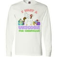 thumbnail image 3 of Inktastic I Want a Unicorn for Christmas with Presents Long Sleeve T-Shirt, 3 of 5