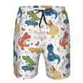 thumbnail image 4 of Kdxio Dinosaur Pattern Mens Casual Shorts - Drawstring Summer Beach Sports Shorts for Men, 4 of 9