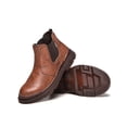 thumbnail image 5 of Woobling Chaussures de Travail pour Hommes Anti-collision Mode de Travail Bottillons à Embout d'Acier Imperméables Brun Style B 5.5, 5 of 5