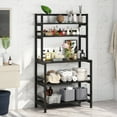 thumbnail image 3 of Tribesigns Kitchen Bakers Rack with Storage,5-Tier Microwave Oven Stand Kitchen Cart Utility Shelf, 3 of 6