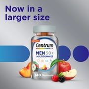 Centrum Multigummies Mens 50 Plus Gummy Multivitamin مع فيتامين A وB وC وD & E، فاكهة متنوعة، عدد 140