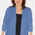 thumbnail image 2 of Karen Scott Women's Open Front Cardigan Blue Size Petite Small, 2 of 3