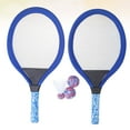 thumbnail image 1 of WEUVEB 2 Sets Kids Tennis Racket Set Plastic Blue for Outdoor Sports and Beginner Learning, 1 of 1