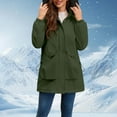 thumbnail image 2 of Breezora Women's Winter Mid Length Insulated Jacket Cozy Lined Large Collar Quilted Outerwear Coat M Size Green, 2 of 8