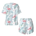 thumbnail image 5 of Kdxio Tropical Flamingo Print Pajamas Sets for Women Short-Sleeved Pjs with Lounge Shorts Two Piece Sleepwear S-4XL, 5 of 9