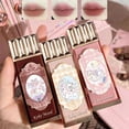thumbnail image 1 of Domality Juego de 3 brillos de labios mate, 3 colores, lápiz labial de terciopelo sedoso con lindo paquete en forma de chocolate, taza antiadherente, tinte de labios resistente al agua de larga duraci, 1 of 5