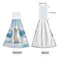 thumbnail image 3 of Haosy 2 Pack Kitchen Wash Cloths with Hanging Loops Absorbent Absorbent Quick Drying Hand Towels, Baby Seal on Iceberg, 3 of 7