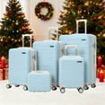 thumbnail image 3 of Zimtown 5 Piece Sets Luggage Suitcase ABS Hardside with Spinner Wheels and TSA Lock, Blue, 3 of 18