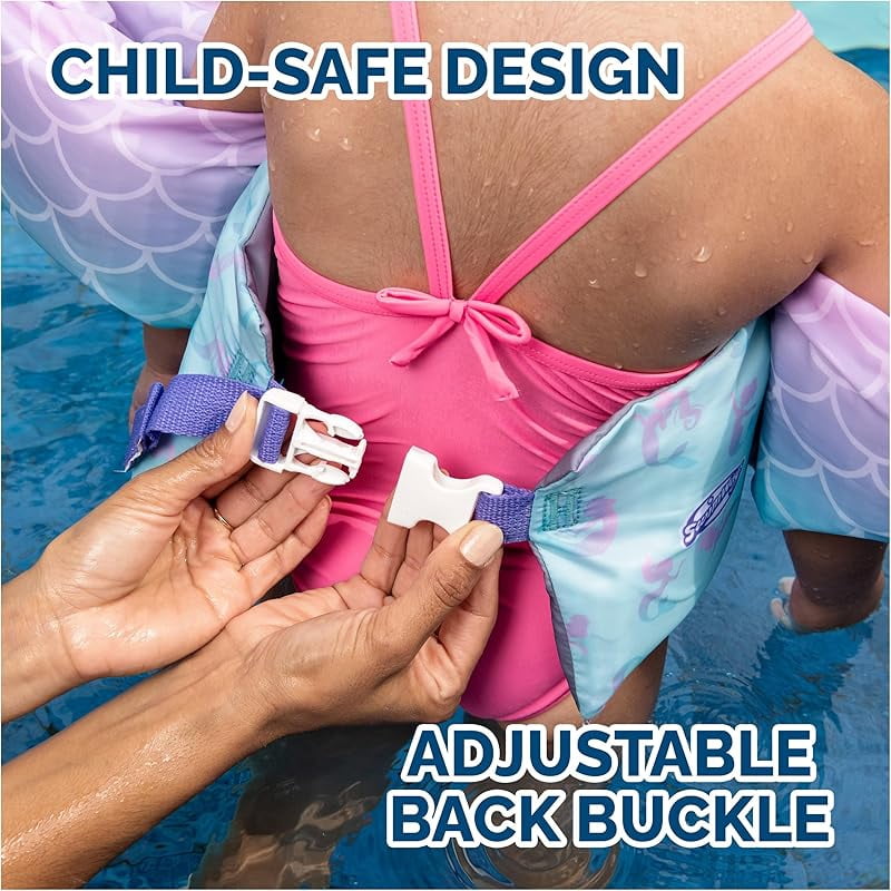 Swim Trainer, US Coast Guard Approved Life Vest Kids Swim Vest, Arm Floaties & Life Jackets for Kids 33-55 lbs, Mermaid