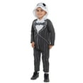 thumbnail image 3 of Disney Nightmare Before Christmas Jack Skellington Little Boys Zip Up Costume Coverall Newborn to Little Kid, 3 of 5