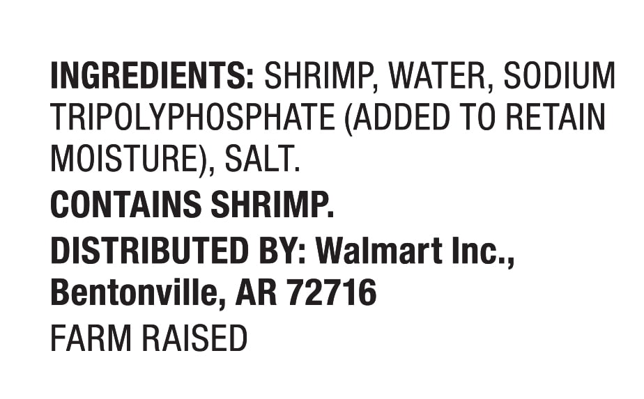Great Value Frozen Cooked Extra Large Peeled & Deveined, Tail-on Shrimp, 12 oz Bag (26-30 Count per lb)