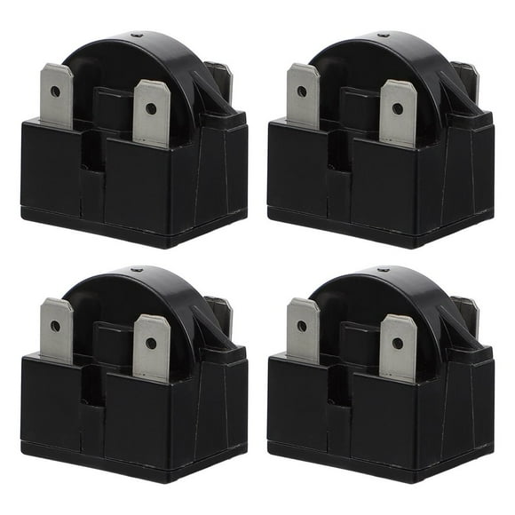 HLONK 4 Pcs Power Machine Insert Freezer Mini Refrigerator Parts Fridge Relay Black