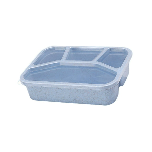 Bento Lunch Box Ensalada Contenedor Caja Compartimento Congelador Almacenamiento de alimentos para el trabajo Azul