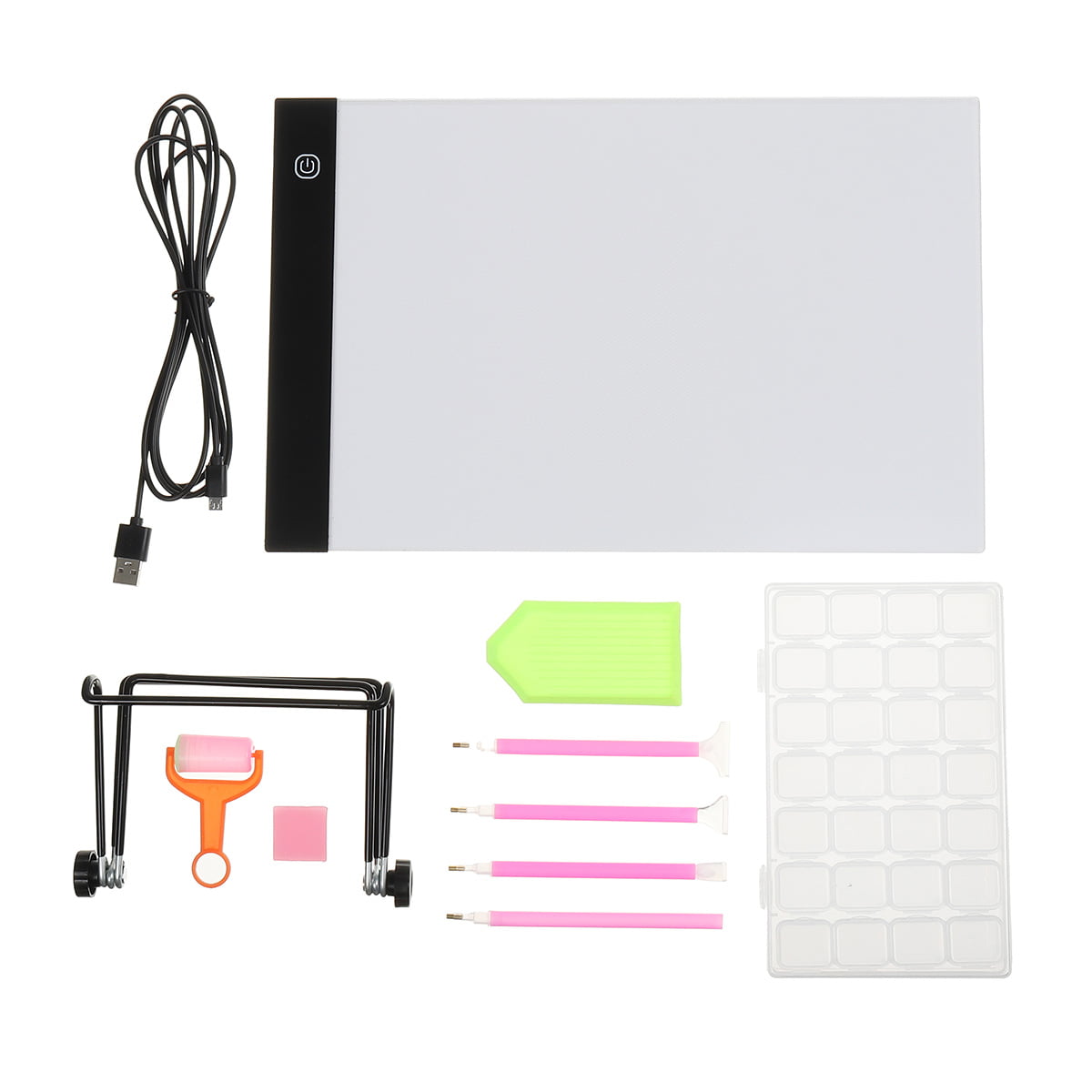 Diamond Painting Tools with Dimmable A4 LED Light Pad Board Adjustable Tablet Stand 5D Diamond Painting Pen Cross Stitch Accessories Kits for DIY Art Craft