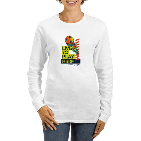 CafePress - Live To Play Nerf Soccer Long Sleeve T Shirt - Women's Long Sleeve Graphic Casual T-Shirt