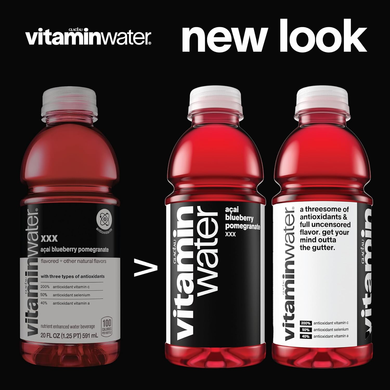 Vitaminwater Zero Sugar Acaí Blueberry Pomegranate Nutrient Enhanced Water – 12 Count × 20 fl oz Bottles