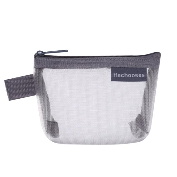Mesh Zipper Pouch Clear Coin Purse Small Travel Organizer Bag for Coins Keys Cards Lipstick Earrings Headphones, 4.7 x 3.1 x 1.2 Inches, Nylon Mesh