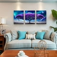 thumbnail image 6 of Canvas Wall Decor For Bedroom Frame Wall Art For Living Room Purple Tree Wall Painting Artworks Inspiration Wall Pictures For Office Modern Aurora Prints Dining room Decorations 3 Piece, 6 of 6