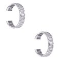 thumbnail image 1 of Maytalsory Stainlees Steep Soild Wristwatch Strap Rhinestones Watch Band Repair Kit Replacement For Charge 2 Silver 2Set, 1 of 6