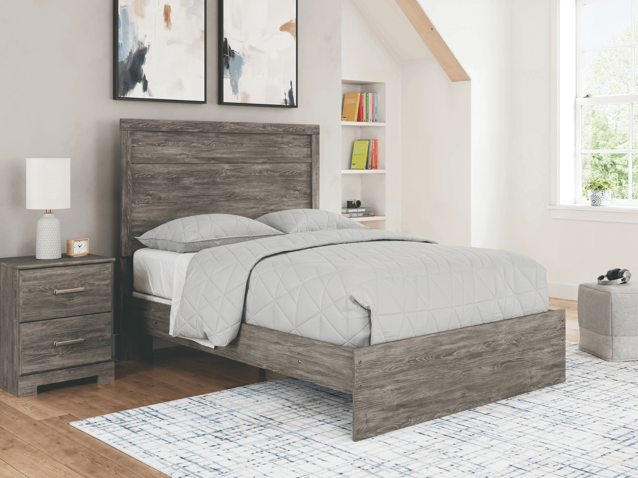 Signature Design by Ashley Ralinksi Kids Full Panel Bed in Gray Finish
