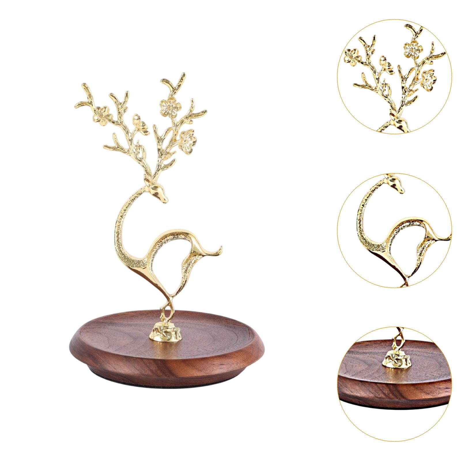 Milageto Storage Rack Jewelry Tree Stand Modern Jewelry Rack Earring Hanger Organizer for Earrings Necklace Hair Accessories , gold