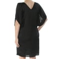 thumbnail image 5 of Rachel Roy Womens Flutter Sleeve High-Low Dress, Black, Small, 5 of 5