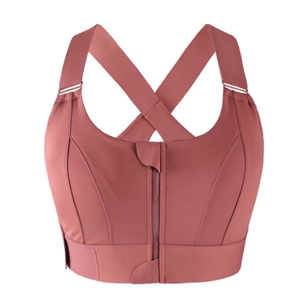 Sonducket Sujetadores deportivos de talla grande, ligeros, cómodos, a prueba de golpes, soporte deportivo, chaleco deportivo con realce Ropa interior Rojo METRO