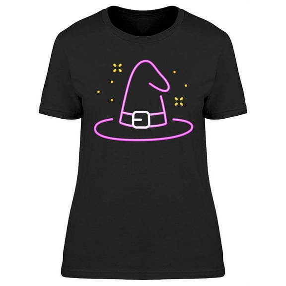 Witch Hat Neon Sign T-Shirt Women -Image by Shutterstock, Female 3X-Large