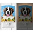 thumbnail image 2 of Caroline's Treasures SC9076CNL Saint Bernard in Summer Flowers Ceramic Night Light, 6x4x3", multicolor, 2 of 2