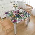 thumbnail image 2 of nygtbtfer  Rectangle Fabric Tablecloth,  Blooming Petals, Easy Care and Stain Resistant Bordered Table Cloth, Pastel Floral Blooms, 2 of 7