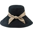 thumbnail image 5 of CoCopeaunts Large Bucket Hat Wide Brim Bow Ladies Bucket Hats for Women Beach Chin Strap Casual Fisherman Hat Daily All-Match, 5 of 8