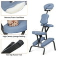 thumbnail image 2 of ZENY Foldable Portable Massage Chair 4" Thick Sponge Tattoo Therapy Spa Salon Chair with Face Cradle & Carry Bag - Blue, 2 of 9