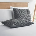 thumbnail image 6 of Nestl Boho 3 Piece Duvet Cover Set, Tufted Embroidery Double Brushed Duvet Cover with Button Closure with 2 Pillow Shams, King (90"x104") - Gray, 6 of 8