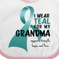 thumbnail image 4 of Inktastic I Wear Teal for My Grandma Boys or Girls Baby Bib, 4 of 4